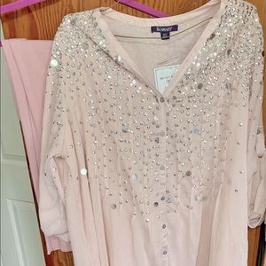 Dusty rose sequin tunic